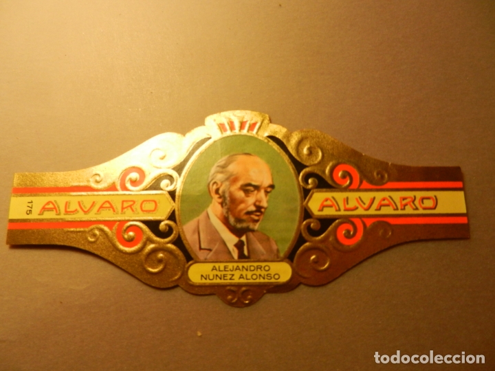 Vitolas de colecci&oacute;n: VITOLA DE PURO ALVARO SERIE LITERATOS ALEJANDRO NU&Ntilde;EZ ALONSO.