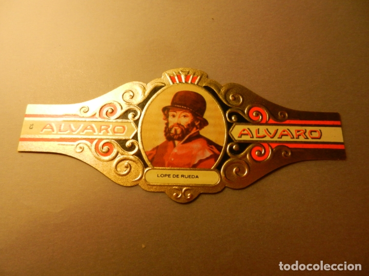 Vitolas de colecci&oacute;n: VITOLA DE PURO ALVARO SERIE LITERATOS LOPE DE RUEDA.