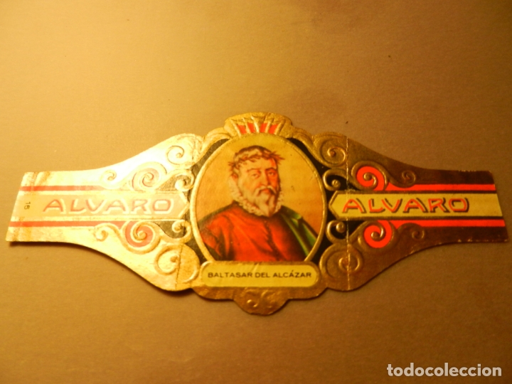 Vitolas de colecci&oacute;n: VITOLA DE PURO ALVARO SERIE LITERATOS BALTASAR DEL ALC&Aacute;ZAR.