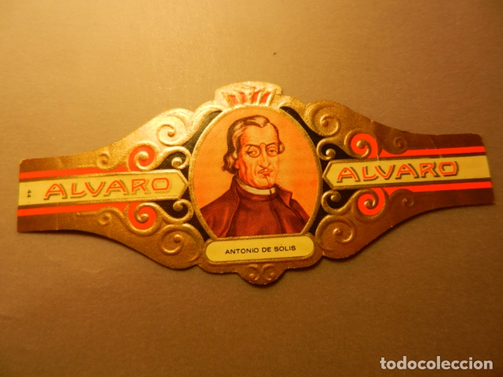 Vitolas de colecci&oacute;n: VITOLA DE PURO ALVARO SERIE LITERATOS ANTONIO DE SOLIS.