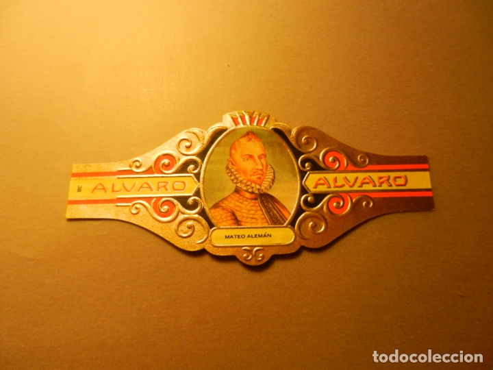 Vitolas de colecci&oacute;n: VITOLA DE PURO ALVARO SERIE LITERATOS MATEO ALEM&Aacute;N.