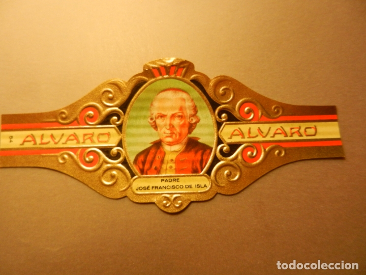 Vitolas de colecci&oacute;n: VITOLA DE PURO ALVARO SERIE LITERATOS PADRE JOS&Eacute; FRANCISCO DE ISLA.