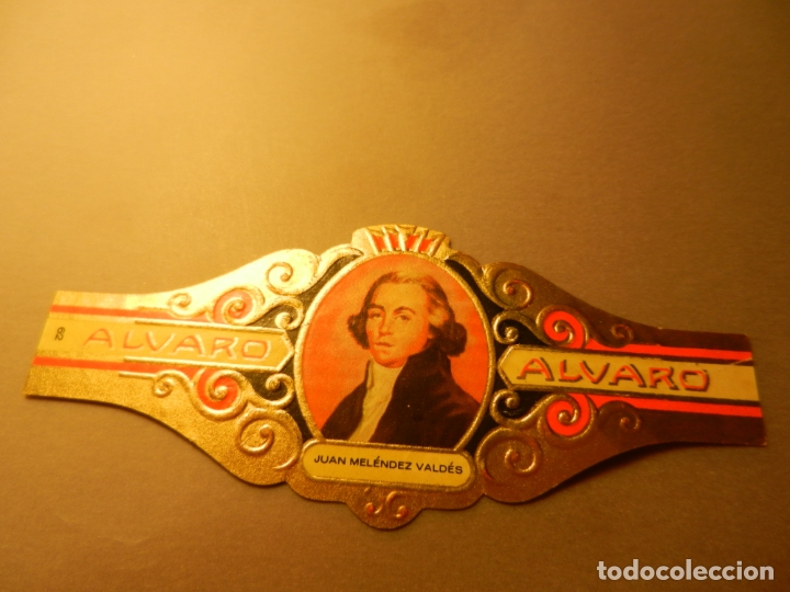 Vitolas de colecci&oacute;n: VITOLA DE PURO ALVARO SERIE LITERATOS JUAN MEL&Eacute;NDEZ VALD&Eacute;S.