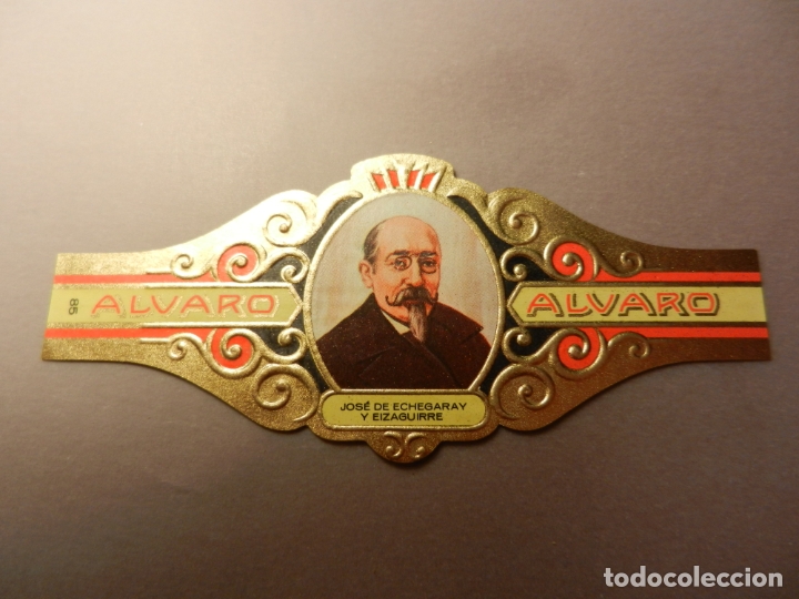 Vitolas de colecci&oacute;n: VITOLA DE PURO ALVARO SERIE LITERATOS JOS&Eacute; DE ECHEGARAY Y EIZAGUIRRE.