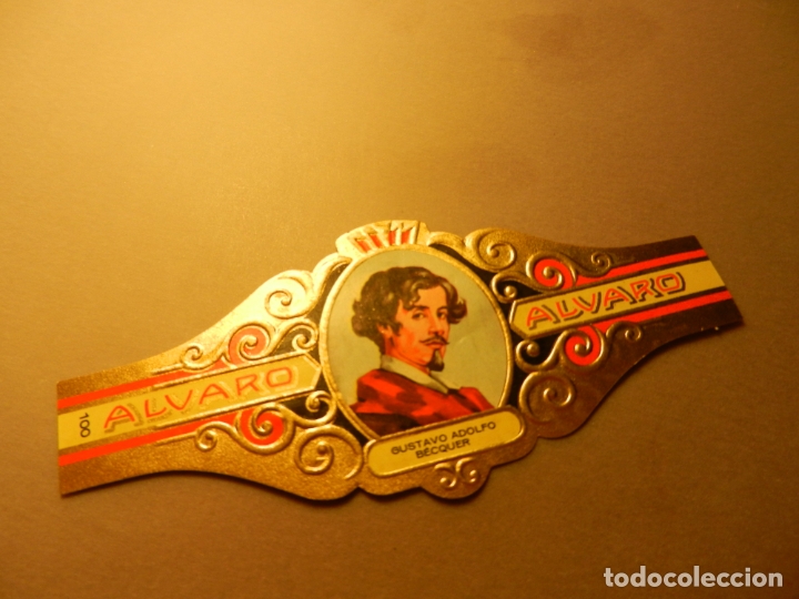 Vitolas de colecci&oacute;n: VITOLA DE PURO ALVARO SERIE LITERATOS GUSTAVO ADOLFO BECQUER.