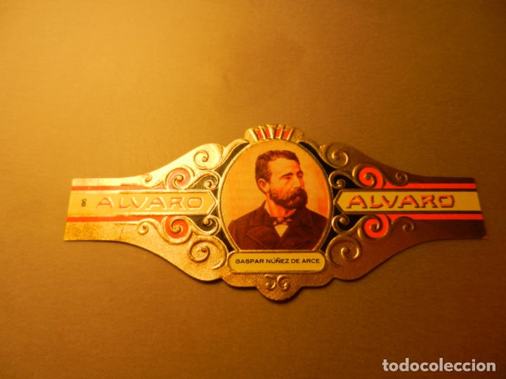 Vitolas de colecci&oacute;n: VITOLA DE PURO ALVARO SERIE LITERATOS GASPAR NU&Ntilde;EZ DE ARCE.