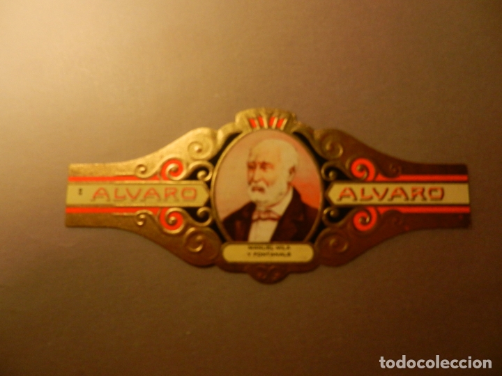 Vitolas de colecci&oacute;n: VITOLA DE PURO ALVARO SERIE LITERATOS MANUEL MILA Y FONTANALS.