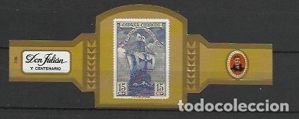 Vitolas de colecci&oacute;n: DON JULIAN.- ID 145-7.- Serie  DESCUBRIMIENTO DE AM&Eacute;RICA.- Vitola n&ordm; 7