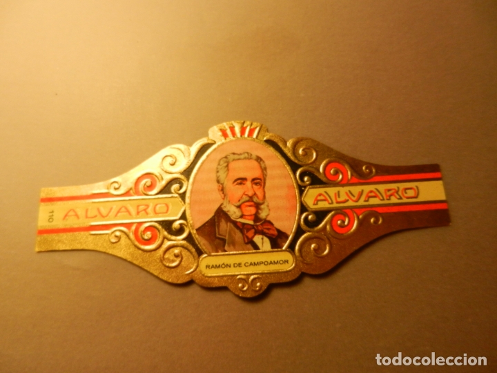 Vitolas de colecci&oacute;n: VITOLA DE PURO ALVARO SERIE LITERATOS RAM&Oacute;N DE CAMPOAMOR.