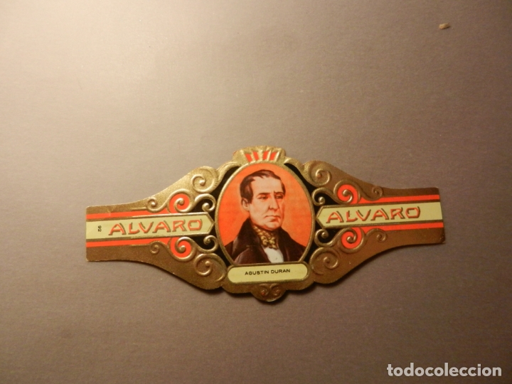 Vitolas de colecci&oacute;n: VITOLA DE PURO ALVARO SERIE LITERATOS AGUST&Iacute;N DURAN.