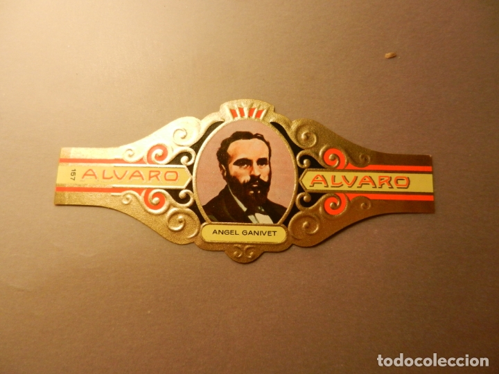 Vitolas de colecci&oacute;n: VITOLA DE PURO ALVARO SERIE LITERATOS ANGEL GANIVET.