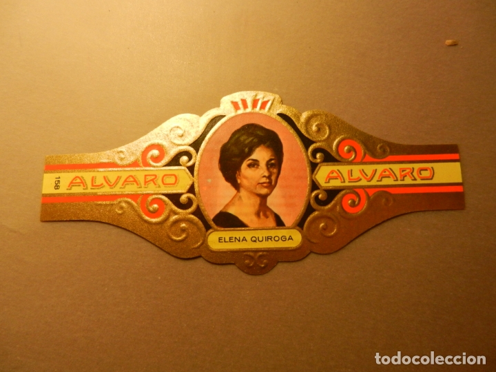Vitolas de colecci&oacute;n: VITOLA DE PURO ALVARO SERIE LITERATOS ELENA QUIROGA.