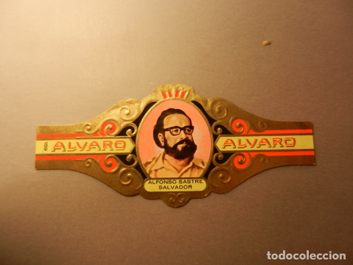Vitolas de colecci&oacute;n: VITOLA DE PURO ALVARO SERIE LITERATOS ALFONSO SASTRE SALVADOR.