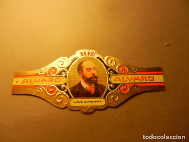 Vitolas de colecci&oacute;n: VITOLA DE PURO ALVARO SERIE LITERATOS MANUEL LINARES RIVAS.