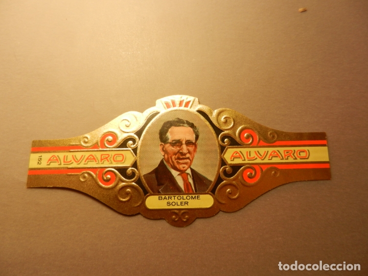 Vitolas de colecci&oacute;n: VITOLA DE PURO ALVARO SERIE LITERATOS BARTOLOME SOLER.