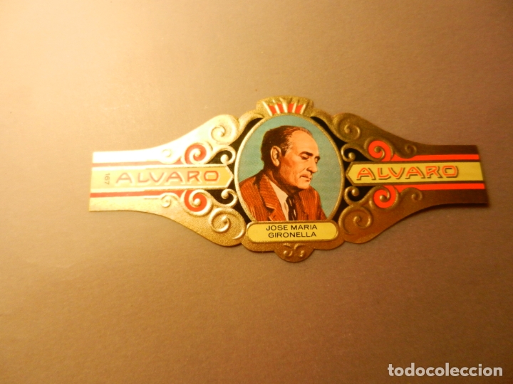 Vitolas de colecci&oacute;n: VITOLA DE PURO ALVARO SERIE LITERATOS JOS&Eacute; MAR&Iacute;A GIRONELLA.
