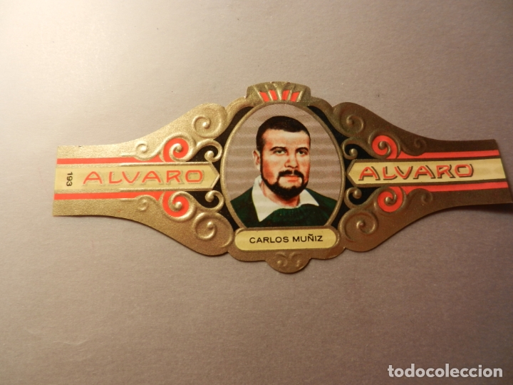 Vitolas de colecci&oacute;n: VITOLA DE PURO ALVARO SERIE LITERATOS CARLOS MU&Ntilde;IZ.