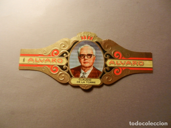 Vitolas de colecci&oacute;n: VITOLA DE PURO ALVARO SERIE LITERATOS CLAUDIO DE LA TORRE.