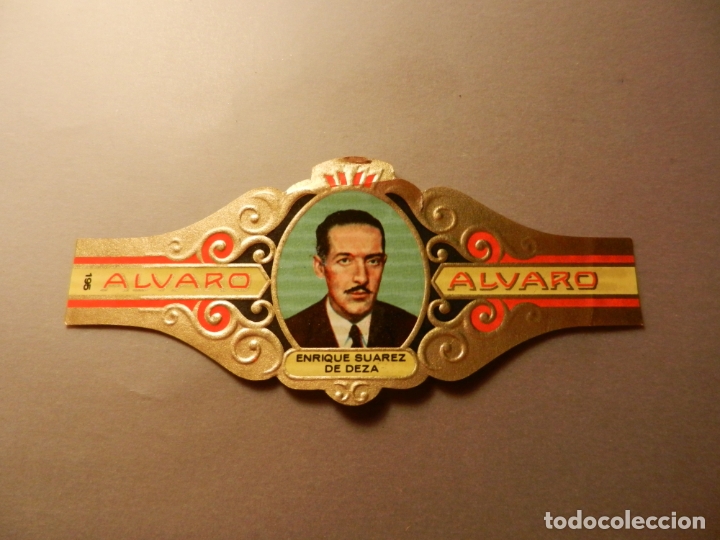 Vitolas de colecci&oacute;n: VITOLA DE PURO ALVARO SERIE LITERATOS ENRIQUE SUAREZ DE DEZA.