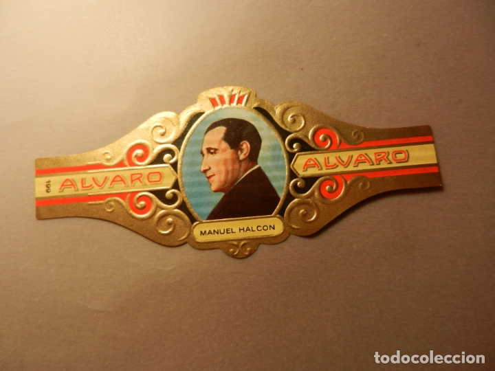 Vitolas de colecci&oacute;n: VITOLA DE PURO ALVARO SERIE LITERATOS MANUEL HALC&Oacute;N.