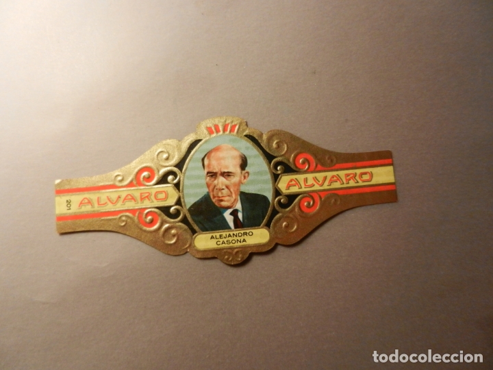 Vitolas de colecci&oacute;n: VITOLA DE PURO ALVARO SERIE LITERATOS ALEJANDRO CASONA.