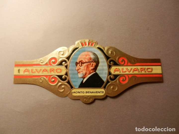 Vitolas de colecci&oacute;n: VITOLA DE PURO ALVARO SERIE LITERATOS JACINTO BENAVENTE.