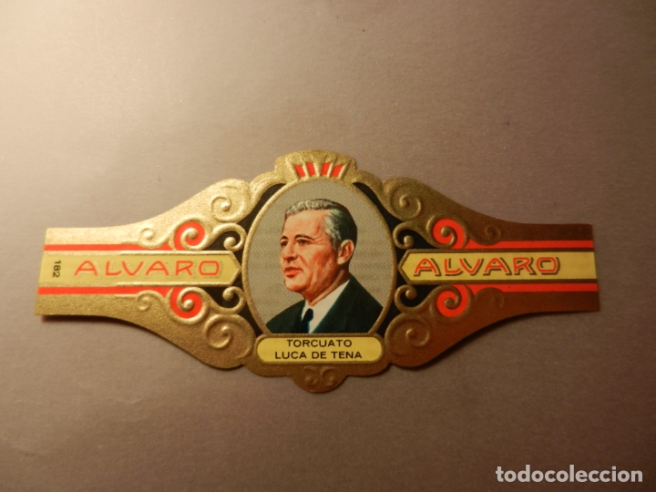 Vitolas de colecci&oacute;n: VITOLA DE PURO ALVARO SERIE LITERATOS TORCUATO LUCA DE TENA.