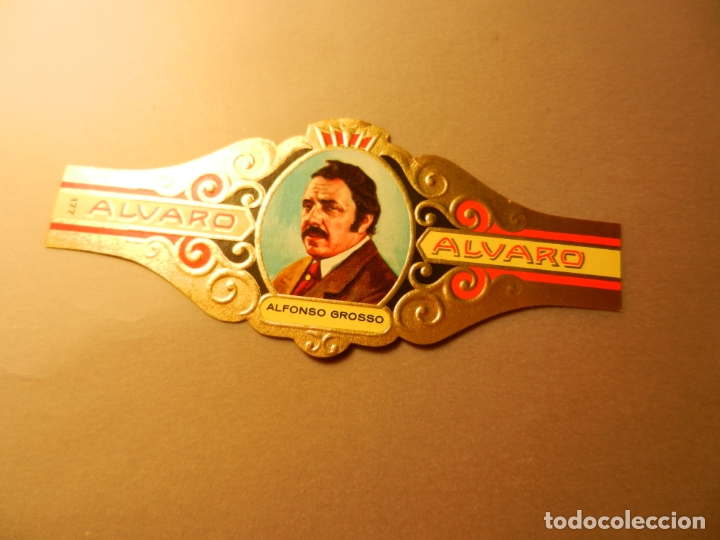 Vitolas de colecci&oacute;n: VITOLA DE PURO ALVARO SERIE LITERATOS ALFONSO GROSSO.