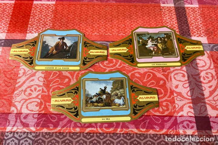 Vitolas de colecci&oacute;n: 3 vitolas Alvaro cuadros de pintores espa&ntilde;oles serie II