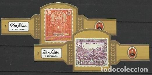 Vitolas de colecci&oacute;n: DON JULI&Aacute;N .-ID 146 7-9.- Serie III CONGRESO U. POSTAL.-Vitolas 7 y 9