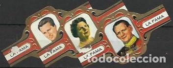 Vitolas de colecci&oacute;n: LA FAMA.-ID 231.- Serie REYES Y GOBERNANTES 1&ordf;.-lINEA NEGRA.-RELIEVE LETRAS DORADAS Vitolas foto