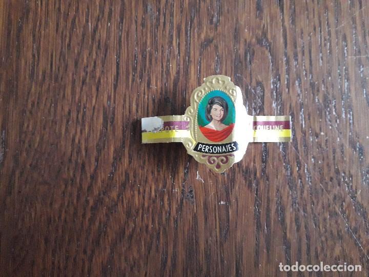 Vitolas de colecci&oacute;n: vitola de puro, Serie personajes, tabacos Capote SA, serie D, n&ordm; 3, Jacqueline kennedy