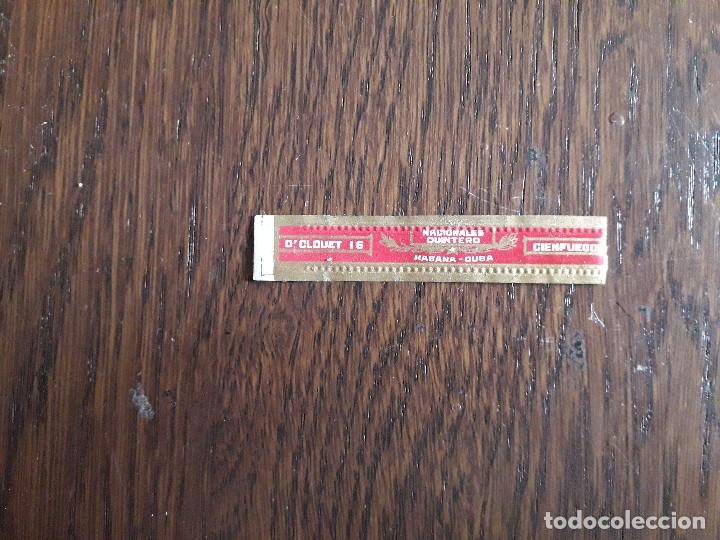 Vitolas de colecci&oacute;n: vitola de puro, nacionales Quintero, Habana. Cuba