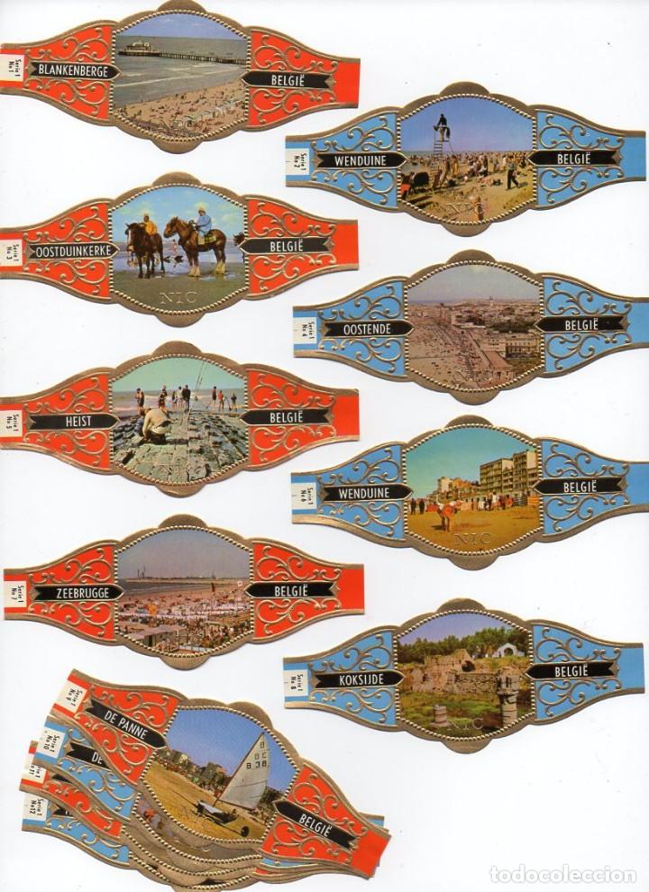 Vitolas de colecci&oacute;n: Vitolas. Serie completa Nic - Litoral Belga, 12 vitolinas.