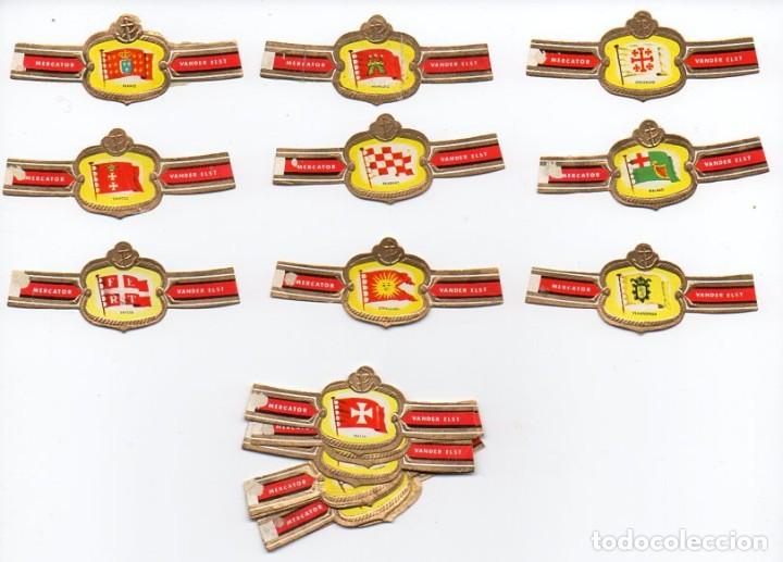Vitolas de colecci&oacute;n: Vitolas. Serie completa Mercator Vander Elst, Banderas de 1700. 24 vitolas