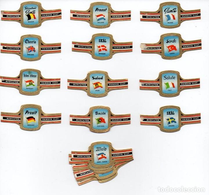 Vitolas de colecci&oacute;n: Vitolas Serie completa Mercator - Banderas, 24 vitolas