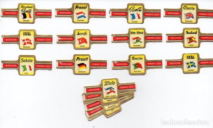 Vitolas de colecci&oacute;n: Vitolas Serie completa Mercator - Banderas,f.p.  24 vitolas