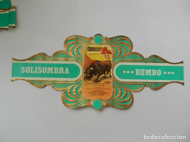 Vitolas de colecci&oacute;n: VITOLA SOLISOMBRA RUMBO - SERIE TAURINA CARTELES HIST&Oacute;RICOS N&ordm; 17 - ALTERNATIVA DE PACO CAMINO.