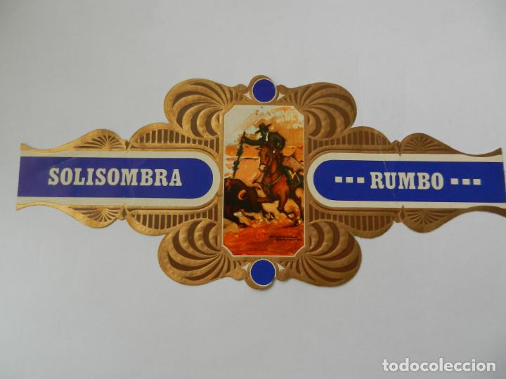 Vitolas de colecci&oacute;n: VITOLA SOLISOMBRA RUMBO - SERIE TAURINA EL TOREO A CABALLO N&ordm; 4 - CLAVANDO UN REJ&Oacute;N EN LO ALTO.