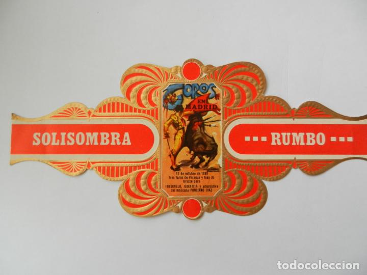 Vitolas de colecci&oacute;n: VITOLA SOLISOMBRA RUMBO - SERIE TAURINA CARTELES ANTIGUOS N&ordm; 5 - TOROS EN MADRID