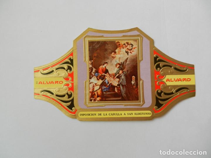 Vitolas de colecci&oacute;n: VITOLA ALVARO-SERIE CUADRO DE PINTORES ESPA&Ntilde;OLES-IMPOSICI&Oacute;N DE LA CASULLA A SAN ILDEFONSO- MURILLO