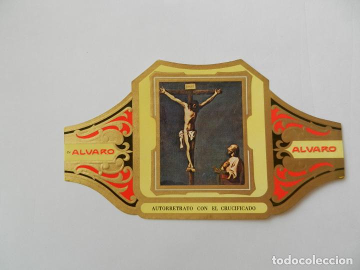 Vitolas de colecci&oacute;n: VITOLA ALVARO-SERIE CUADRO DE PINTORES ESPA&Ntilde;OLES-AUTORRETRATO CON EL CRUCIFICADO - ZURBAR&Aacute;N