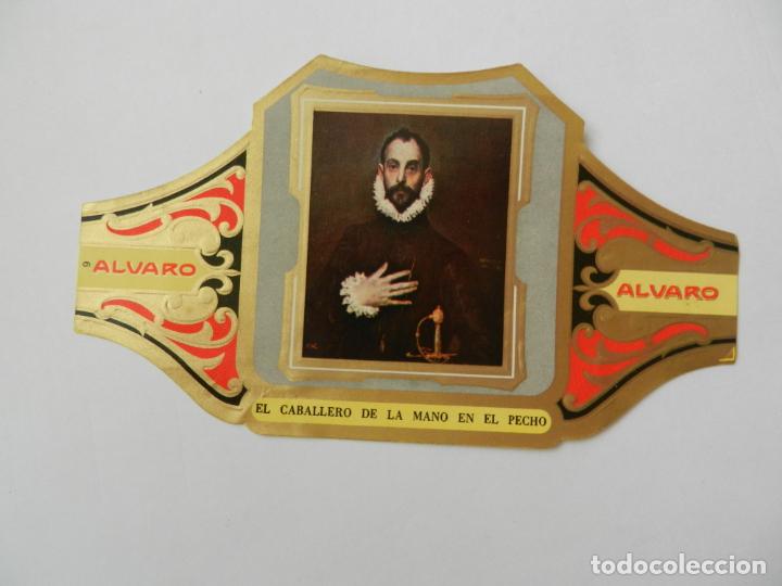 Vitolas de colecci&oacute;n: VITOLA ALVARO-SERIE CUADRO DE PINTORES ESPA&Ntilde;OLES-EL CABALLERO DE LA MANO EN EL PECHO - EL GRECO.