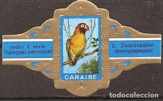 Vitolas de colecci&oacute;n: CARAIBE-136.-SERIE LOROS (AZUL).-10 VITOLAS.-COMPLETA