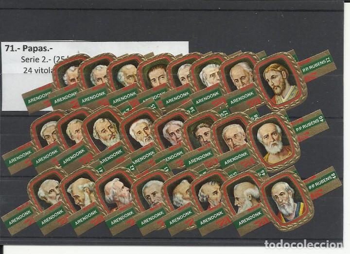 Vitolas de colecci&oacute;n: RUBENS - 71 - 72.- PAPAS.- SERIES 2 Y 3.- 24 VITOLAS CADA UNA.-VER DESCIPCI&Oacute;N