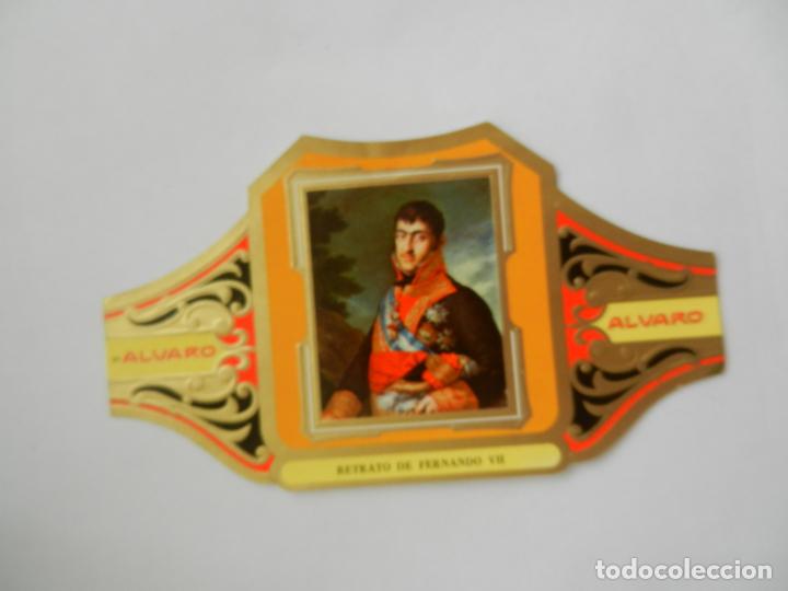 Vitolas de colecci&oacute;n: VITOLA ALVARO-SERIE CUADRO DE PINTORES ESPA&Ntilde;OLES- RETRATO DE FERNANDO VII  - VICENTE L&Oacute;PEZ.