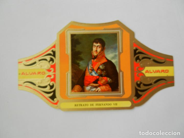 Vitolas de colecci&oacute;n: VITOLA ALVARO-SERIE CUADRO DE PINTORES ESPA&Ntilde;OLES- RETRATO DE FERNANDO VII - VICENTE L&Oacute;PEZ.