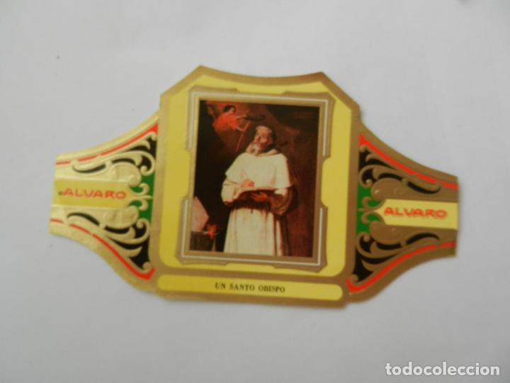 Vitolas de colecci&oacute;n: VITOLA ALVARO-SERIE CUADRO DE PINTORES ESPA&Ntilde;OLES- UN SANTO OBISPO  - ZURBAR&Aacute;N.