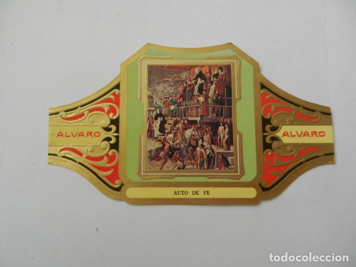Vitolas de colecci&oacute;n: VITOLA ALVARO-SERIE CUADRO DE PINTORES ESPA&Ntilde;OLES- AUTO DE FE  - BERRUGUETE.