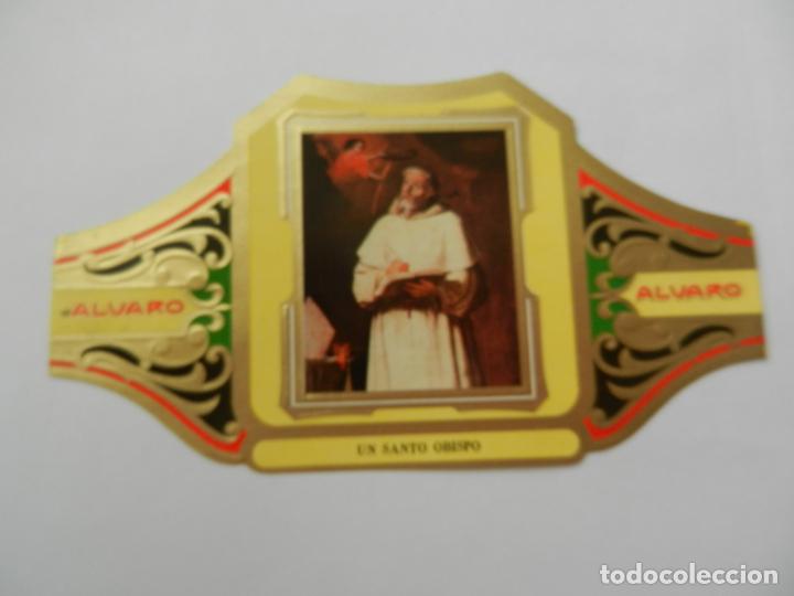 Vitolas de colecci&oacute;n: VITOLA ALVARO-SERIE CUADRO DE PINTORES ESPA&Ntilde;OLES- UN SANTO OBISPO - ZURBAR&Aacute;N.